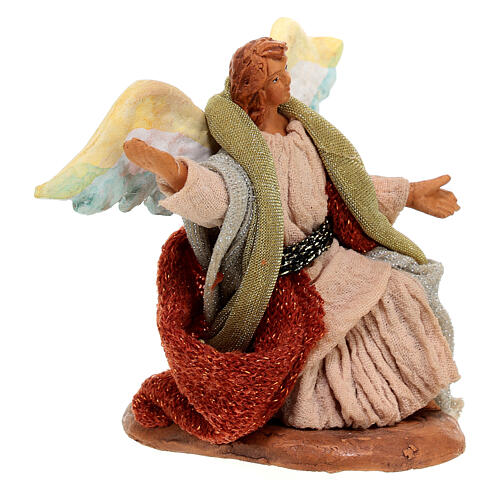 Angel on his knees for Neapolitan Nativity Scene of 12 cm 3