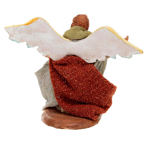 Angel on his knees for Neapolitan Nativity Scene of 12 cm 4