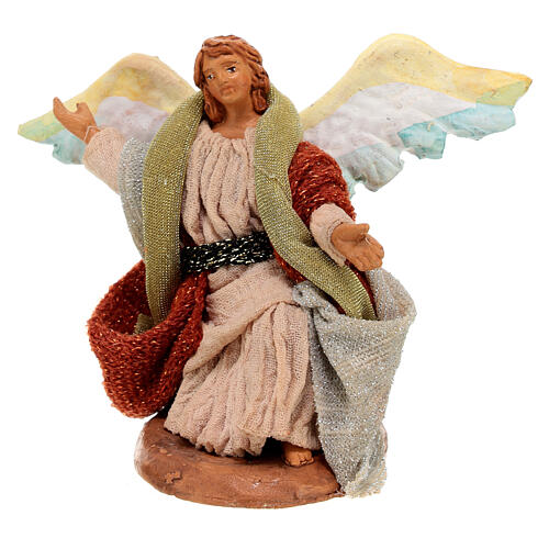 Kneeling angel figurine 12 cm Neapolitan nativity scene 1