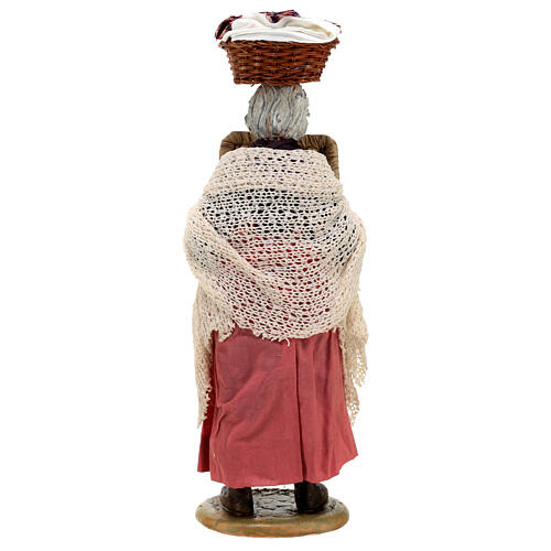 Mujer con cesta picnic 30 cm belén napolitano 7