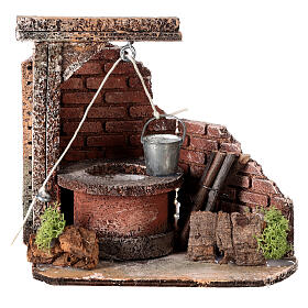 Well with bucket on the edge for 6-8 cm Neapolitan Nativity Scene