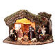 Cabana da Natividade com forno para presépio com figuras de altura média 15 cm; 60x40x36 cm s1