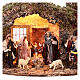 Cabana da Natividade com forno para presépio com figuras de altura média 15 cm; 60x40x36 cm s2