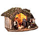 Cabana da Natividade com forno para presépio com figuras de altura média 15 cm; 60x40x36 cm s4