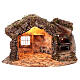 Cabana da Natividade com forno para presépio com figuras de altura média 15 cm; 60x40x36 cm s5