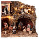Hamlet with Nativity, fountain and shepherds 60x40x60 cm for Neapolitan Nativity Scene with 10 cm characters s2