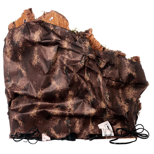 Szopka bożonarodzeniowa ze sceną Narodzenia Jezusa, fontanną i balkonem 30×48×40 cm – styl neapolitański, figurki 10 cm 5