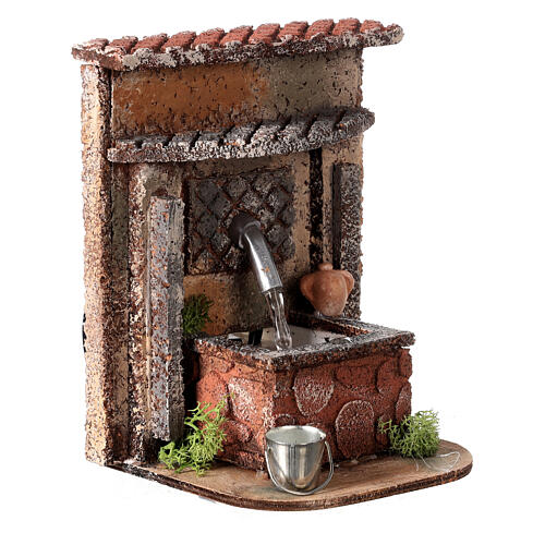 Rectangular fountain with bucket and jar for 8-10 cm Neapolitan Nativity Scene 3