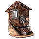 Half-moon fountain with window and stairs for 8-10 Neapolitan Nativity Scene s3
