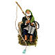 Fisherman sitting with his fishing rod, ANIMATED character of 10 cm for Neapolitan Nativity Scene s1