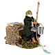 Fisherman sitting with his fishing rod, ANIMATED character of 10 cm for Neapolitan Nativity Scene s4
