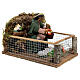 Man with rabbit enclosure 12 cm Neapolitan nativity scene ANIMATED s4