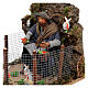 Man feeding rabbits in pen 24 cm ANIMATED Naples nativity scene s2