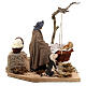 Mother swinging baby basket 12cm ANIMATED Naples nativity scene s4