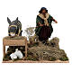 Farmer feeding his donkey, ANIMATED character of 24 cm for Neapolitan Nativity Scene s1
