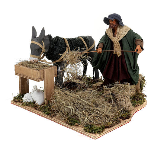 Scena contadino 24 cm presepe napoletano MOVIMENTO 2