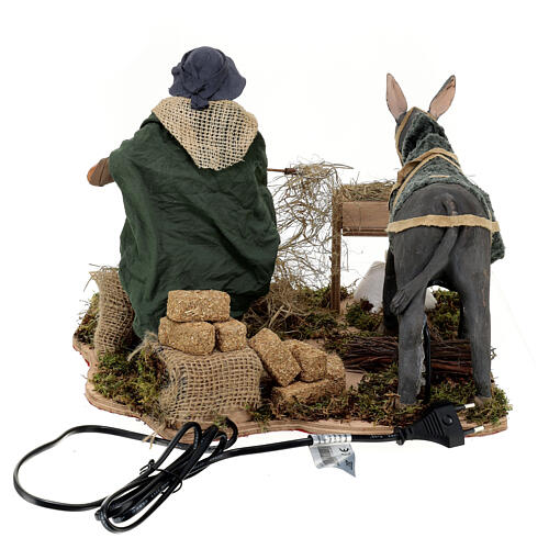 Peasant scene 24 cm Neapolitan nativity scene ANIMATED 6