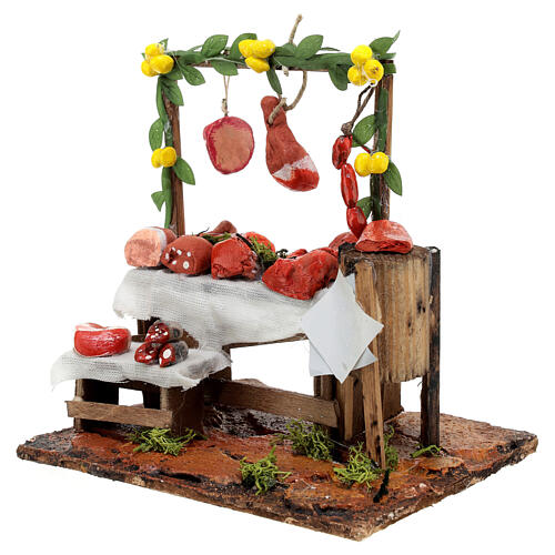 Butcher counter 15x15x15 cm for Neapolitan Nativity Scene with 20 cm characters 2