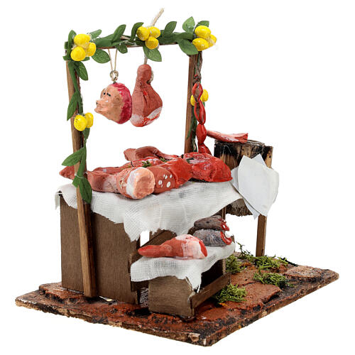 Butcher counter 15x15x15 cm for Neapolitan Nativity Scene with 20 cm characters 3