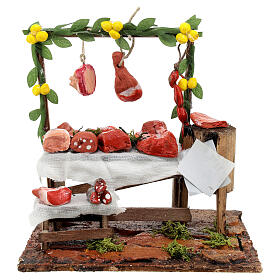 Butcher's counter 20cm 15x15x15cm Neapolitan nativity scene