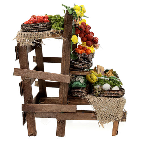 Fruit and vegetable stall 15x15x15 cm for Neapolitan Nativity Scene with 20 cm characters 3