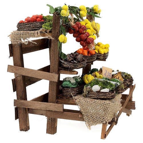 Fruit and vegetable stall 15x15x15 cm for Neapolitan Nativity Scene with 20 cm characters 4