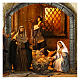Pueblo belén napolitano 14 cm multipisos con callejón central completo 100x70x50 s5