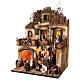 Neapolitan nativity village 10 cm multi-story alley complete side staircase 65x50x40 s3