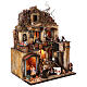 Neapolitan nativity village 10 cm multi-story alley complete side staircase 65x50x40 s5