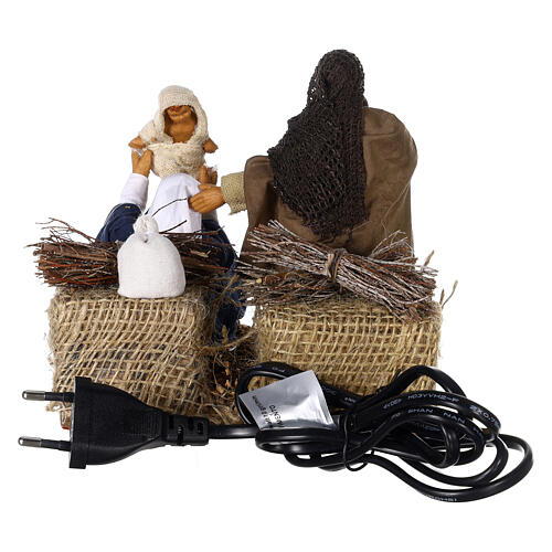 Natividad jugando con Niño Jesús belén napolitano 12 cm 6