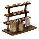 Brot-Verkaufsstand, Krippenzubehör, neapolitanischer Stil, für 10 cm Krippe s3