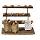 Bread stall with jute bags for 10 cm Neapolitan Nativity Scene s1