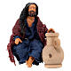 Man sitting with a jar for 10 cm Neapolitan Nativity Scene 10x5 cm s1