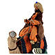 Three Kings with camel brown beard Neapolitan nativity scene 10 cm 20x10 s2