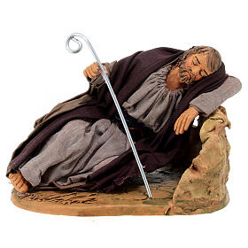 St Joseph sleeping shepherd Neapolitan nativity scene 14 cm 10X10