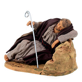 St Joseph sleeping shepherd Neapolitan nativity scene 14 cm 10X10