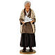 Old woman with tray and coffee for 30 cm Neapolitan Nativity Scene 25x10x10 cm s1