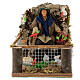 Rabbit breeder fence animated Neapolitan nativity scene 12 cm 15x10x15 s1