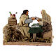 Two card players for animated nativity scene 10 cm 10x10x15 s1