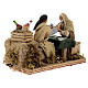 Two card players for animated nativity scene 10 cm 10x10x15 s4