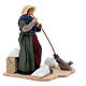 Femme chassant des souris crèche napolitaine animée 30 cm 25x20x20 cm s5