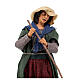 Donna scaccia topi movimento scopa presepe napoletano 30 cm 25x20x20 s2