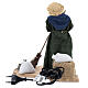 Donna scaccia topi movimento scopa presepe napoletano 30 cm 25x20x20 s6