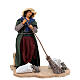 Woman chases mice broom animated Neapolitan nativity 30 cm 25x20x20 s1