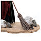 Woman chases mice broom animated Neapolitan nativity 30 cm 25x20x20 s4