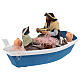 Father and son on a boat for 24 cm Neapolitan Nativity Scene 20x35x15 cm s5