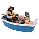 Padre e figlio in barca presepe napoletano 24 cm 20x35x15 s4