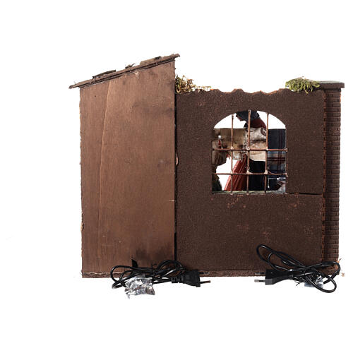 Scene washerwomen with animated fountain for nativity scene 30 cm 35x45x35 5