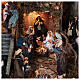 Complete Neapolitan Nativity Scene with lights and 12 cm characters 105x85x60 cm s2
