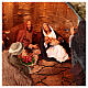 Neapolitan nativity lighted village 24-30 cm fountain with kitchen 130x80x60 s2